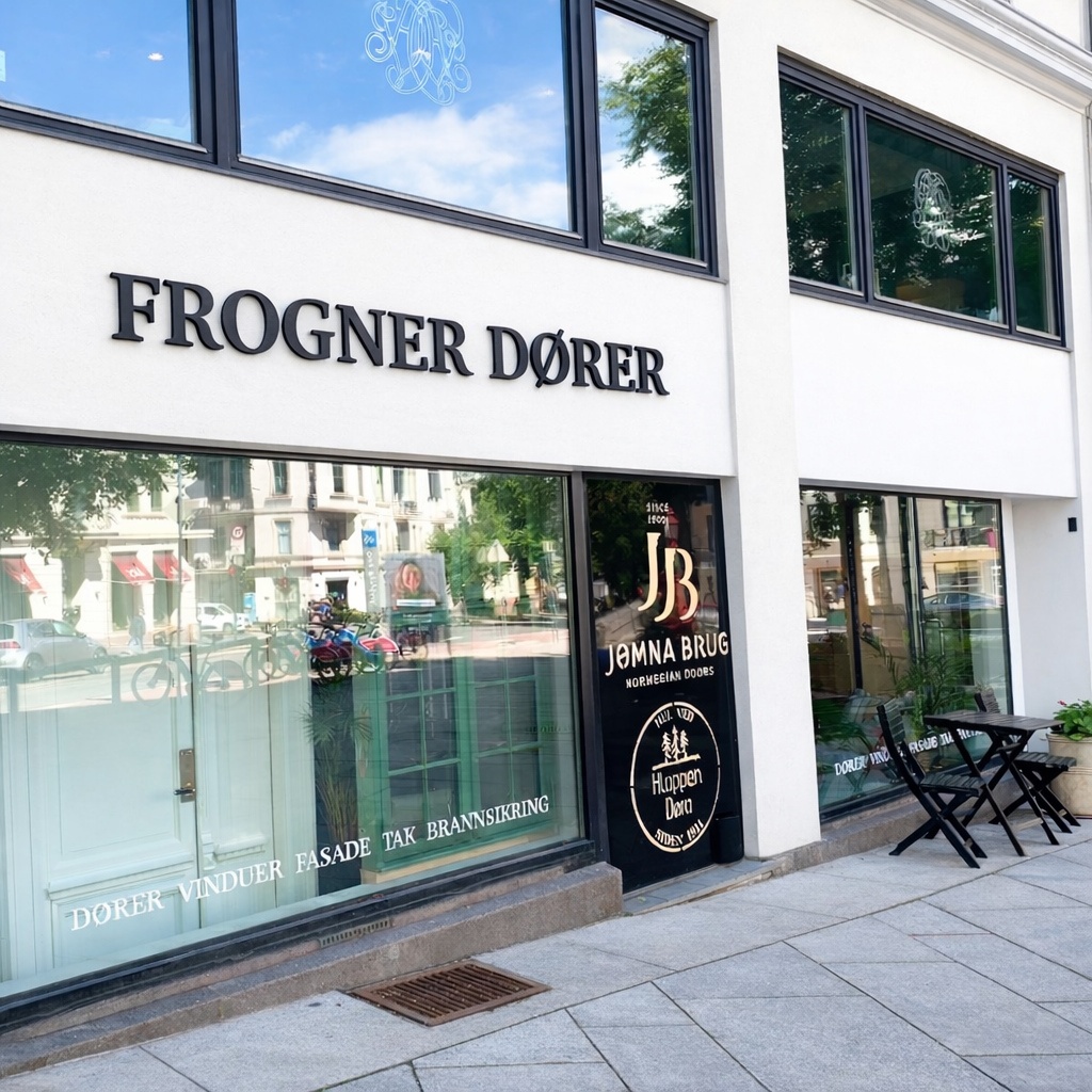FROGNER DØRER AS butikkfasade, Bygdøy Allé 58B, Oslo